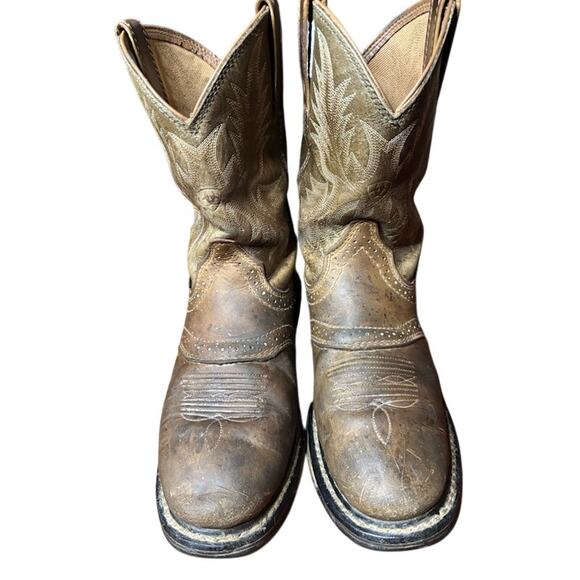 Ariat Work Boots Mens Brown Leather Western Workwear Boots Durable Size 9.5 main image 5